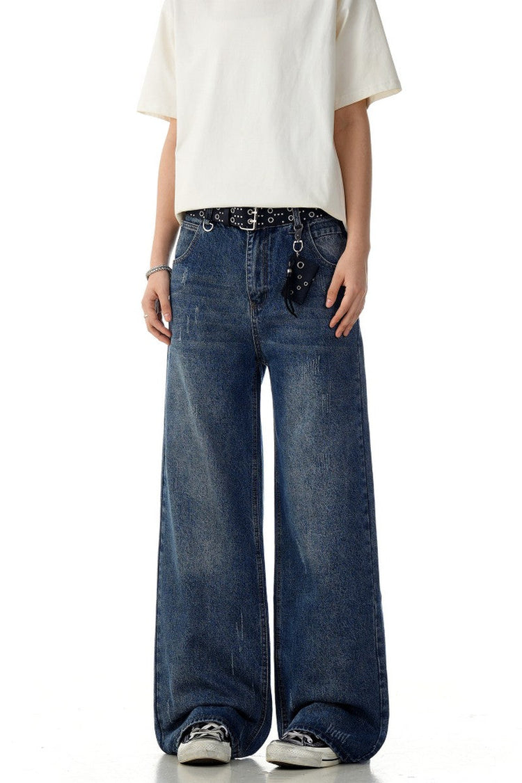 Blue Distressed Jeans — Trenqor Basics — view 2