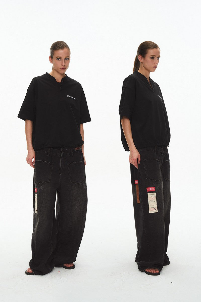 Cooling Drawstring V Neck Tee