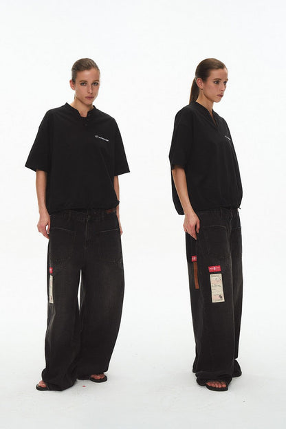 Cooling Drawstring V Neck Tee