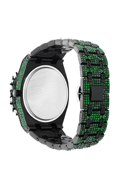 Iced Rainbow Nautilus Watch