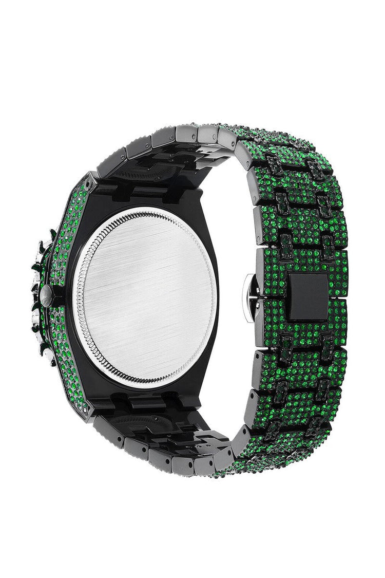 Iced Rainbow Nautilus Watch