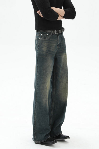 Vintage Washed A-Line Jeans