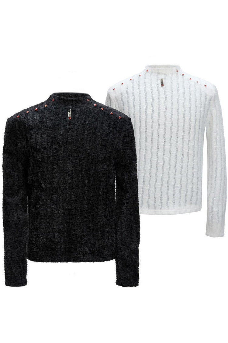 Embellished Padded Shoulder Long Sleeve