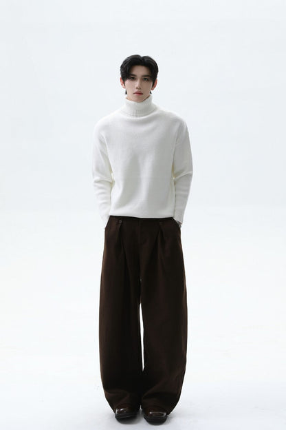 Heavyweight Turtleneck Knit Sweater