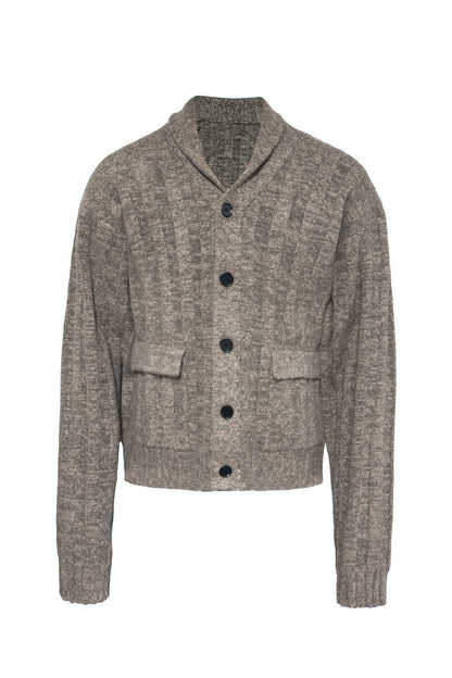Ribbed Shawl Cardigan