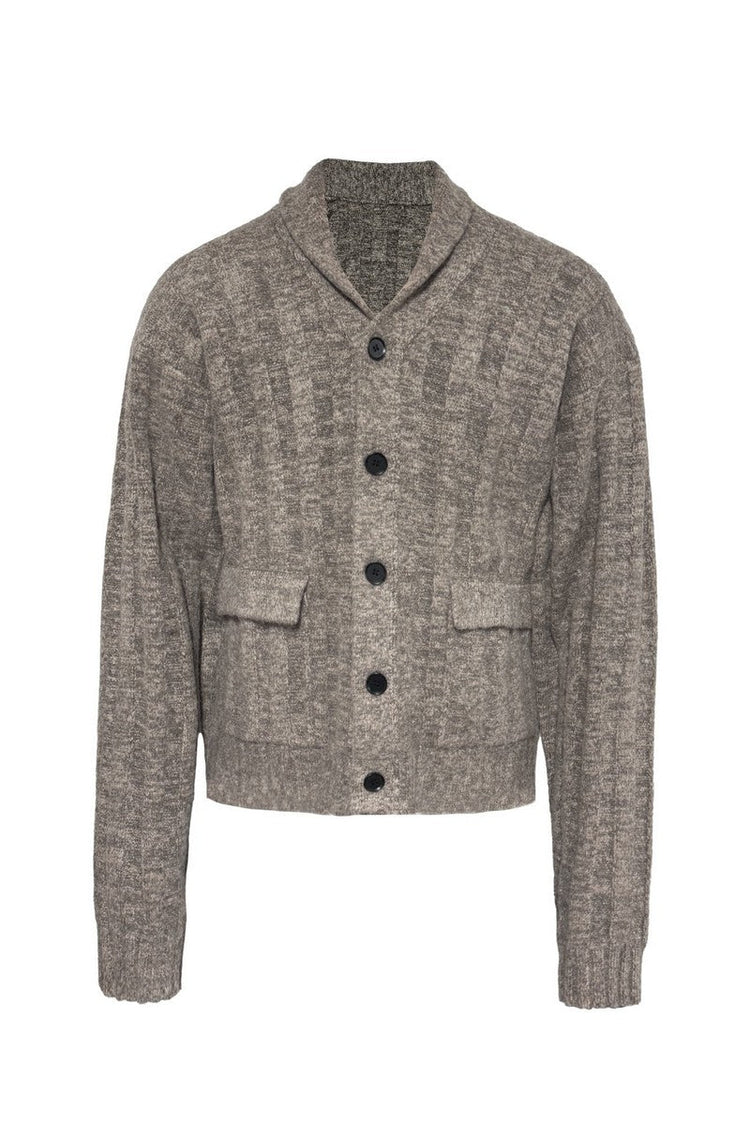 Ribbed Shawl Cardigan