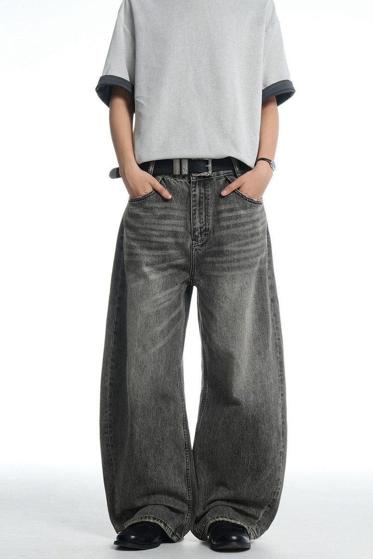 Whiskered Black Gold Jeans — Trenqor Basics