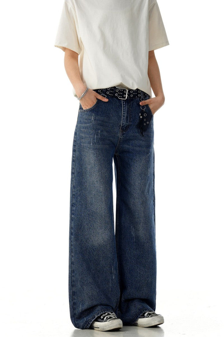 Blue Distressed Jeans — Trenqor Basics — view 3