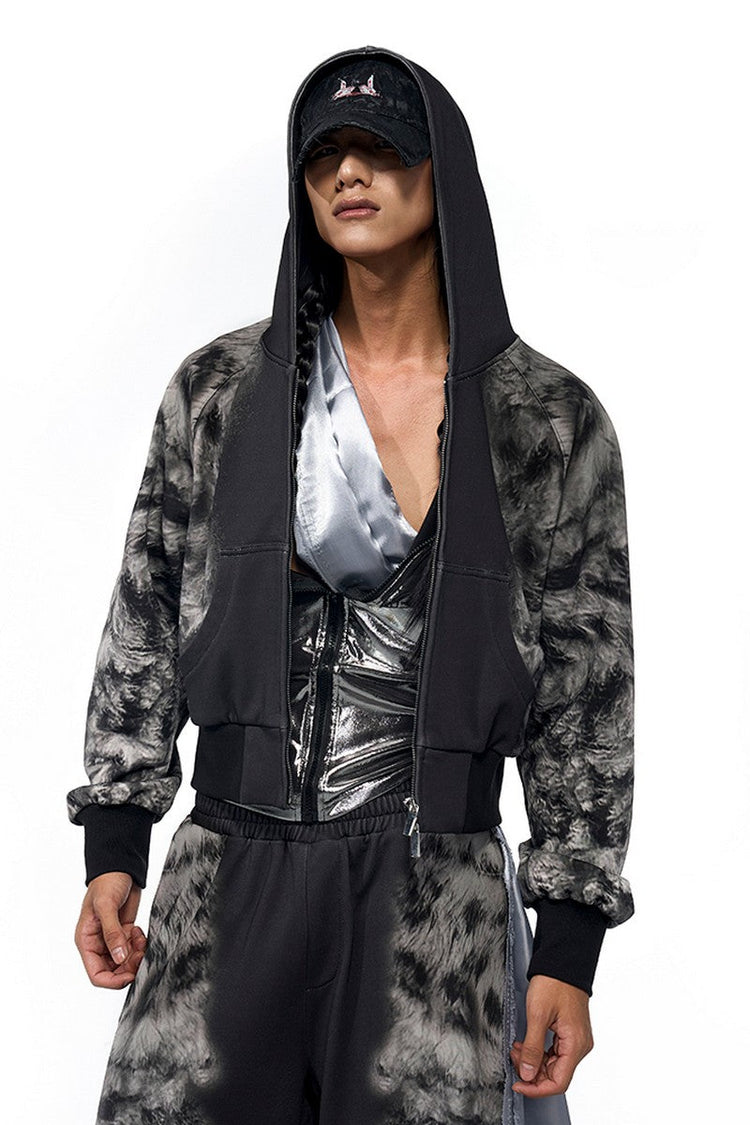 Smoke Camo Zip-Up Hoodie — STARTEXCEEDEND