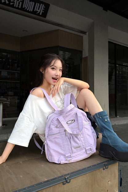 Ruched Nylon Backpack