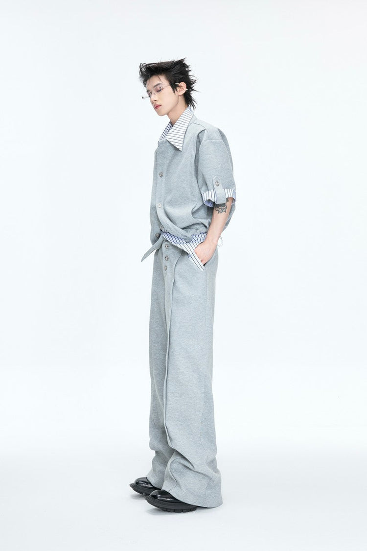 Layered Striped Cardigan Tee — Argue Culture — view 2