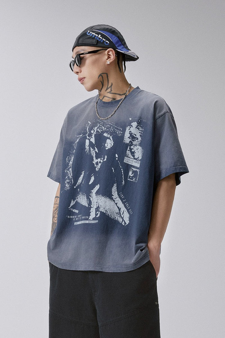 Gradient Portrait T-Shirt — F2CE — view 2