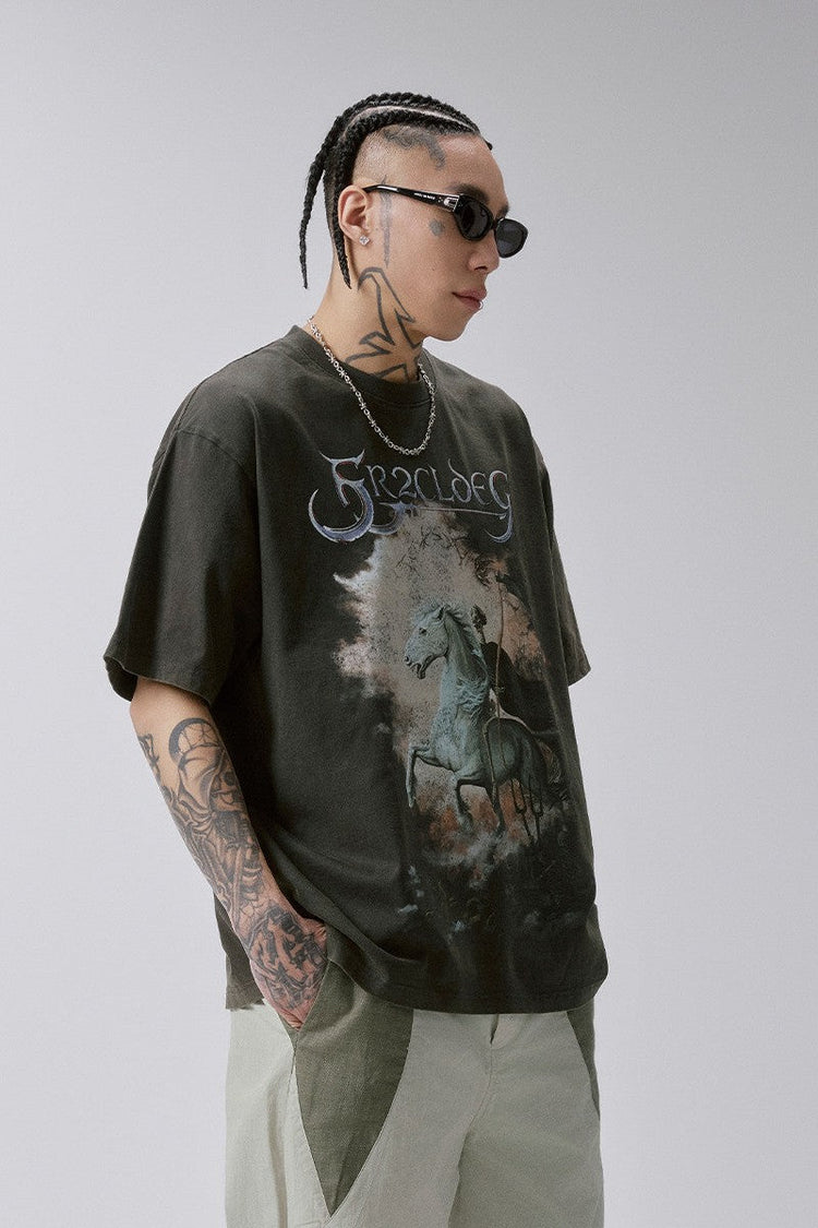 Washed Vintage Graphic T-Shirt — F2CE — view 2