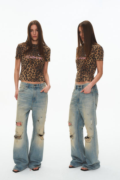 Leopard Print Sports Tee