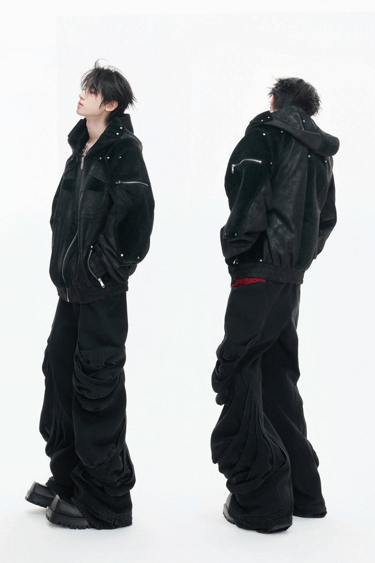 Armor Patchwork Hooded Jacket