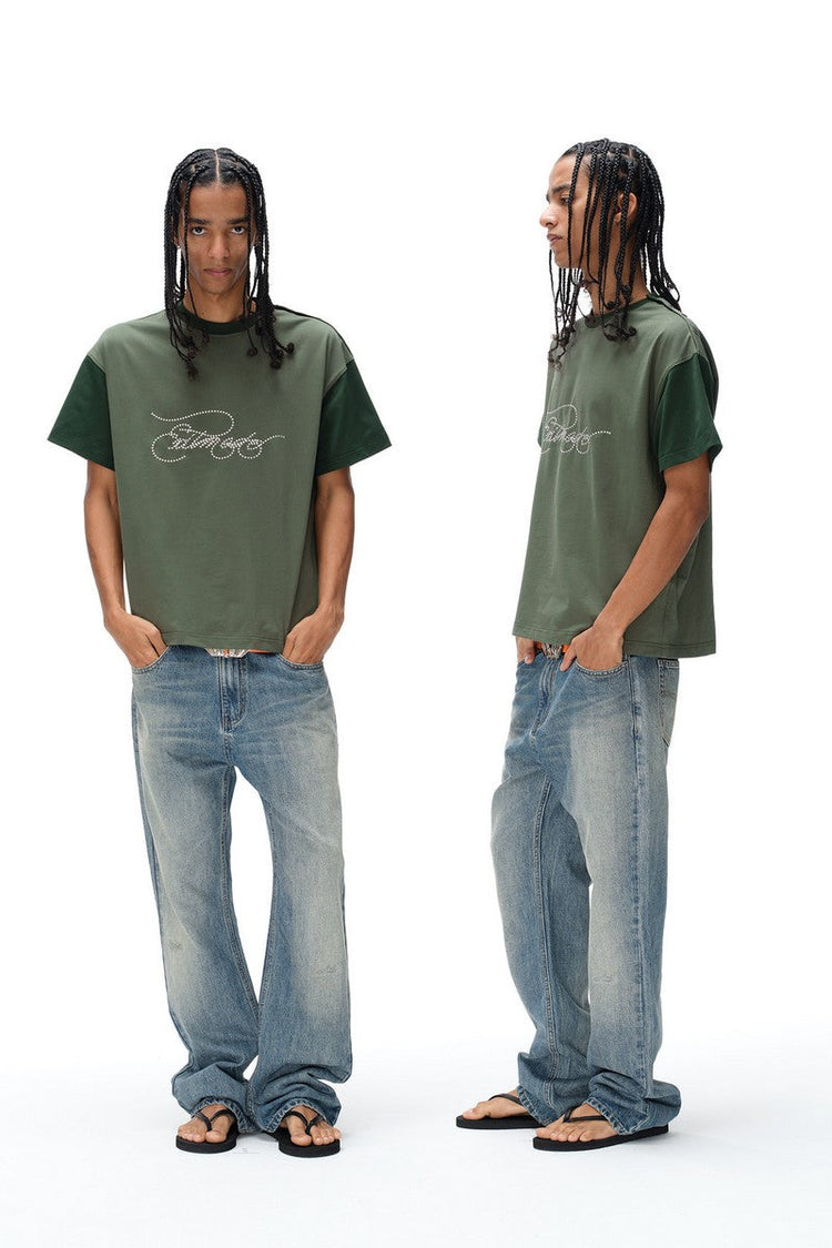 Distressed Script Raglan Tee — Blind/No Plan — view 3
