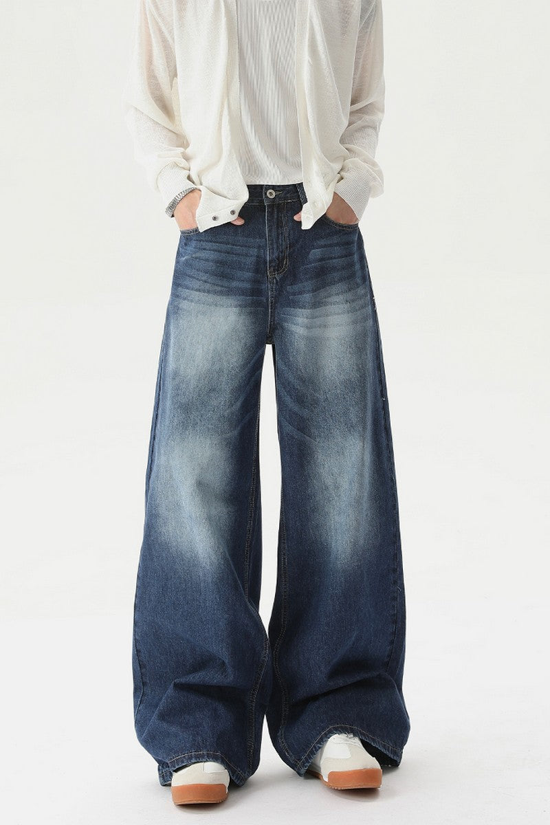 Washed Vintage Straight Leg Jeans