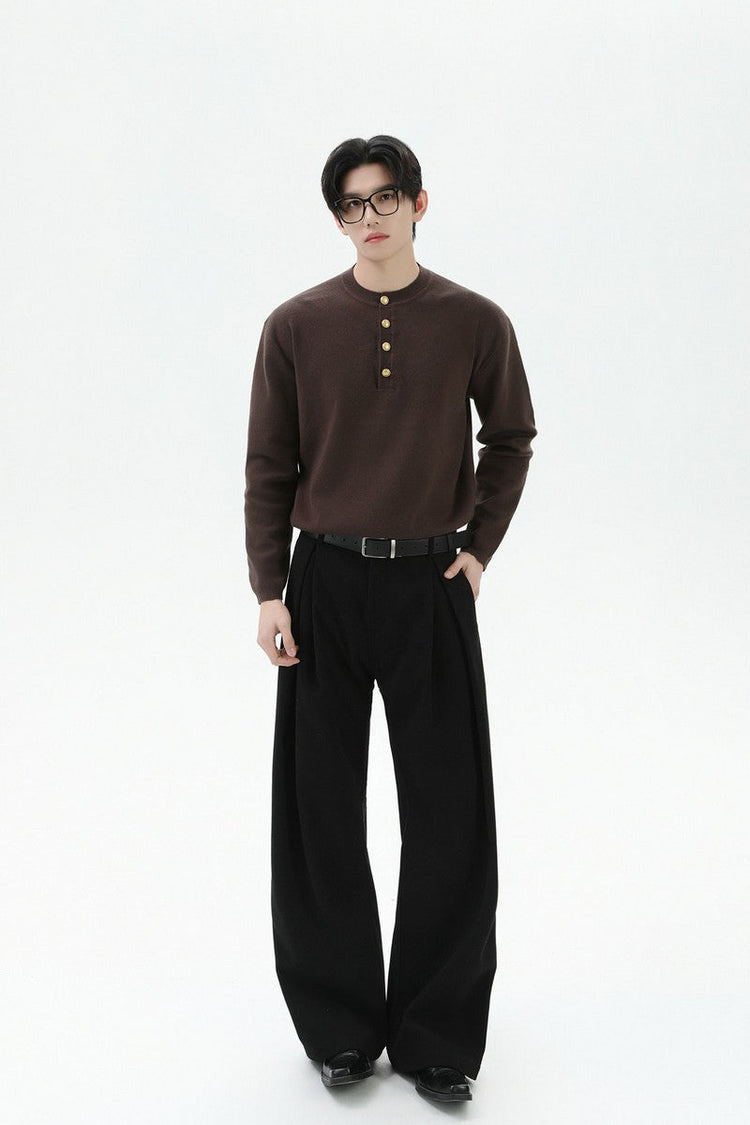 Henley Wool Knit Sweater — Turntide — view 2