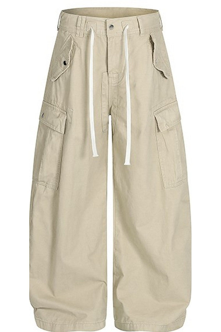 Drawstring Multi Pocket Pants — Trenqor Basics — view 6
