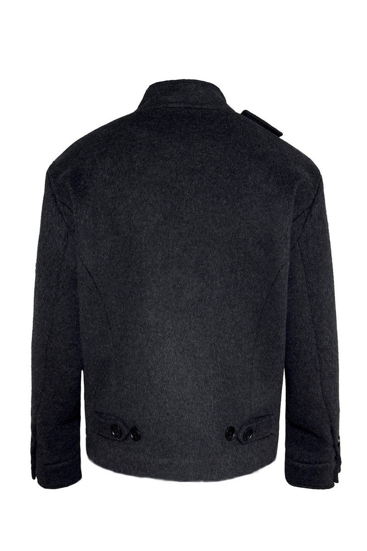 Adjustable Waist Wool Jacket