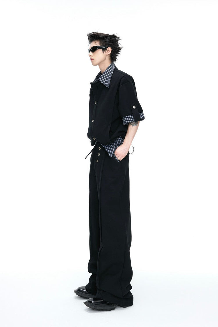 Layered Striped Sweatpants — Argue Culture — view 4