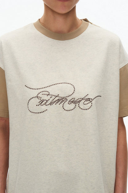 Distressed Script Raglan Tee