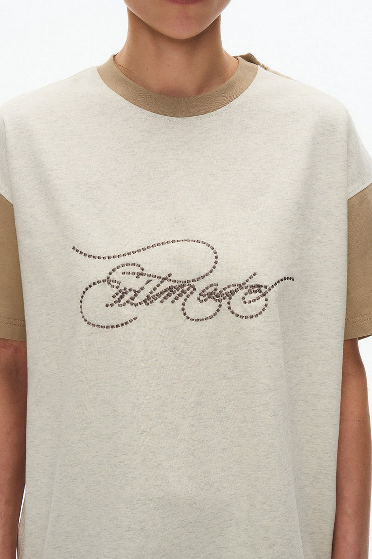 Distressed Script Raglan Tee — Blind/No Plan — view 4