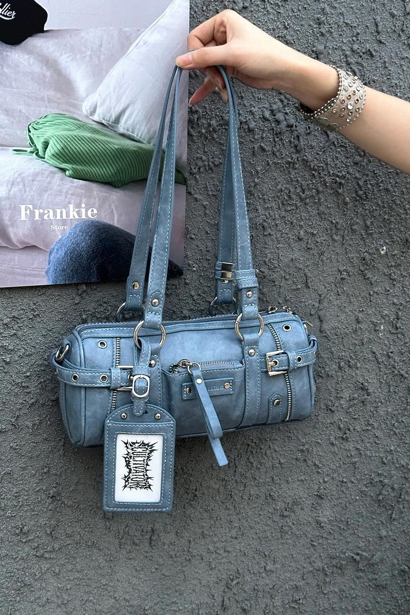 Y2K Biker Baguette Bag