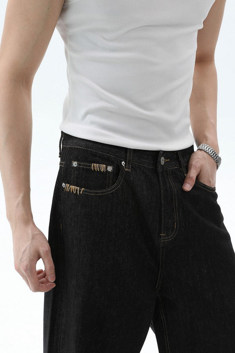 Handstitched Relaxed Fit Jeans — Turntide — view 2