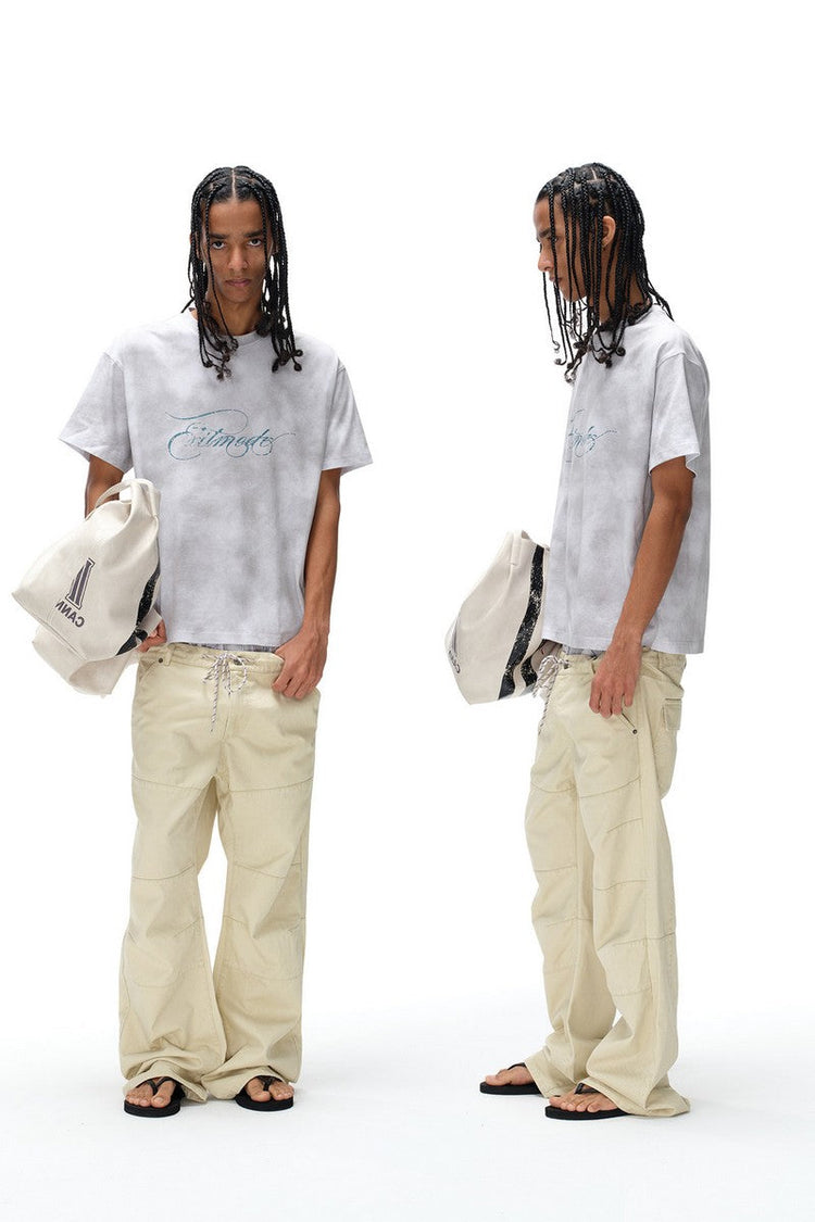 Distressed Painted Cotton Tee — Blind/No Plan — view 2