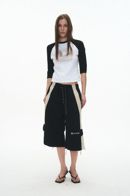 Distressed Workwear Cargo Shorts