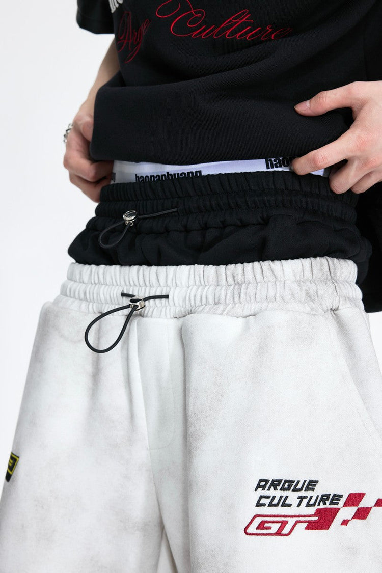 Washed Racing Baggy Sweatpants — Argue Culture — view 4