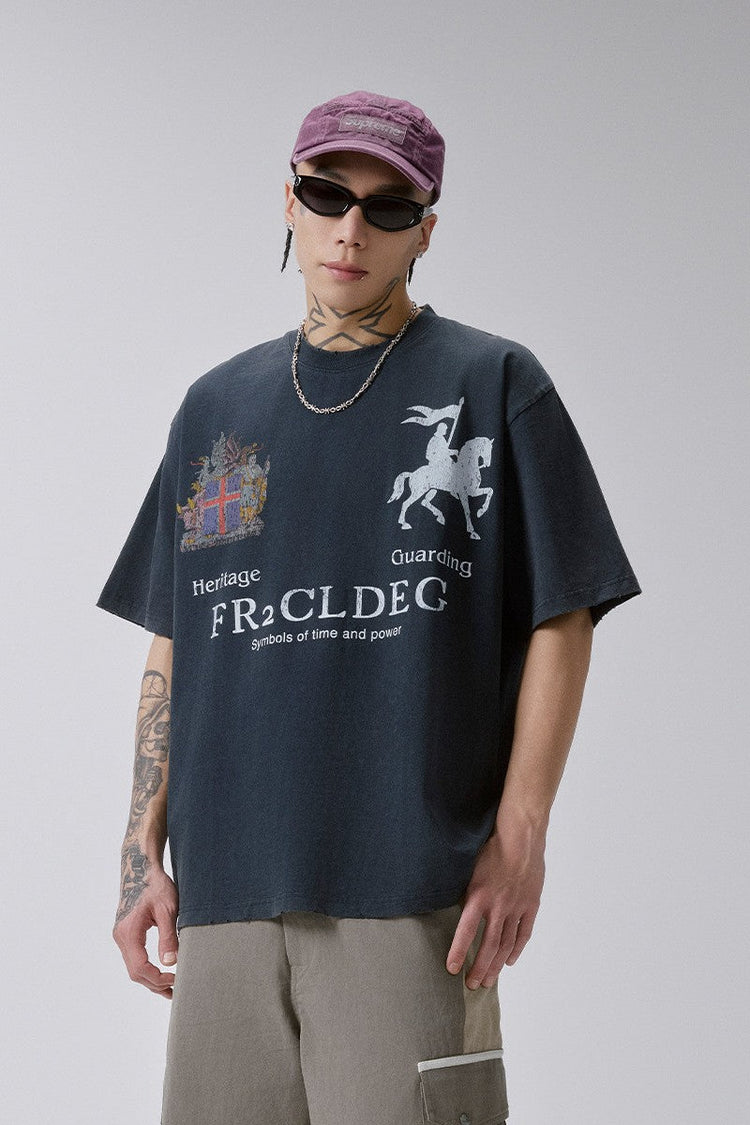 Distressed Badge T-Shirt — F2CE