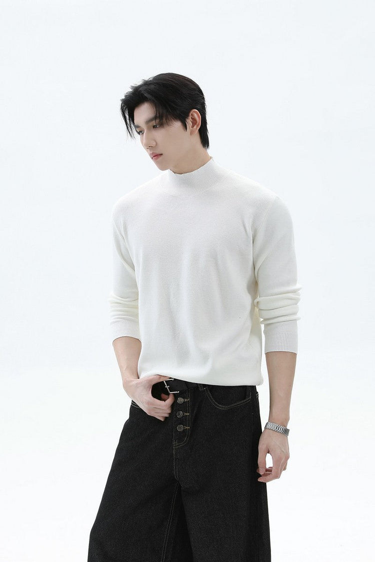 Modal Blend Fitted Turtleneck Sweater — Turntide — view 4