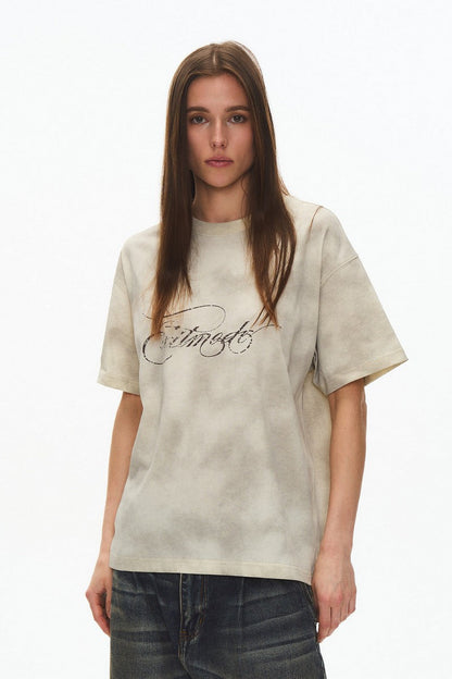 Distressed Painted Cotton Tee