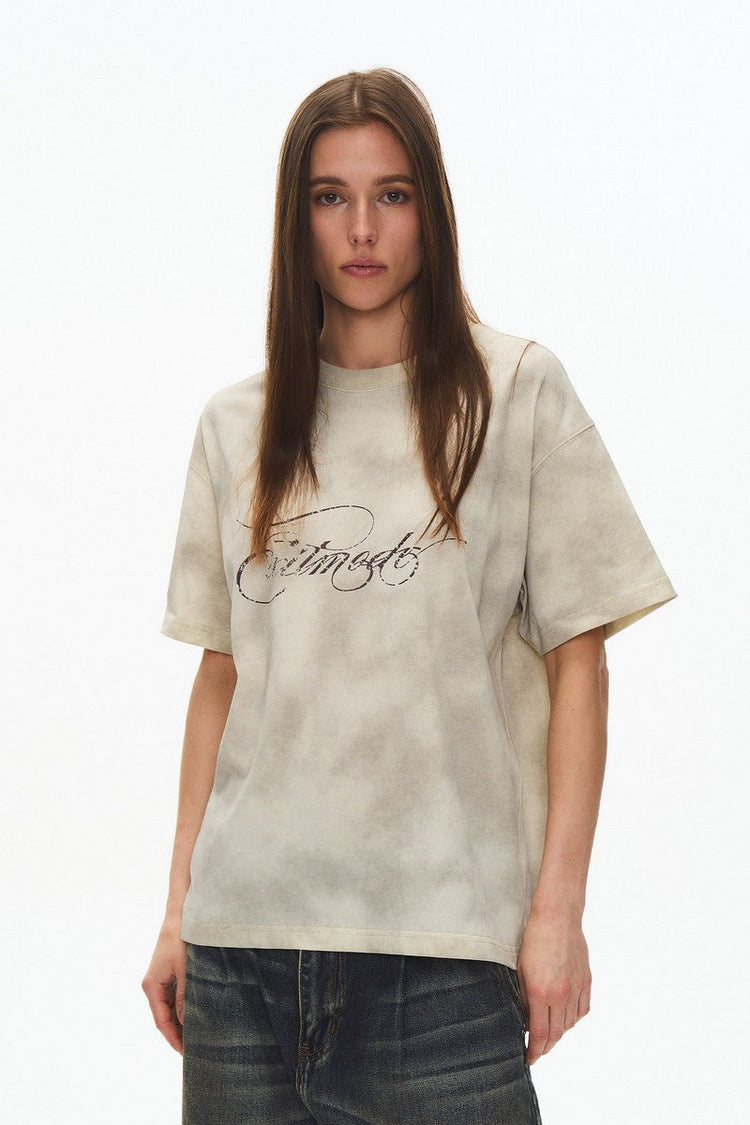 Distressed Painted Cotton Tee — Blind/No Plan — view 4