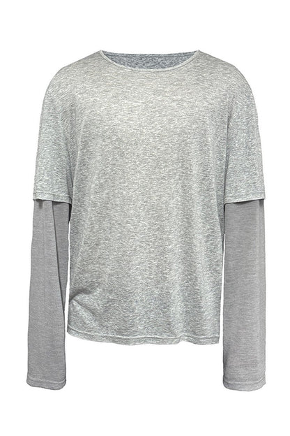 Layered Slub Long Sleeve