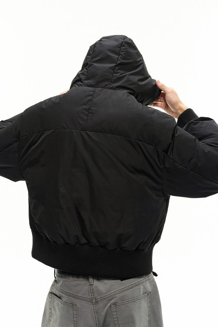 Asymmetrical Placket Puffer Jacket