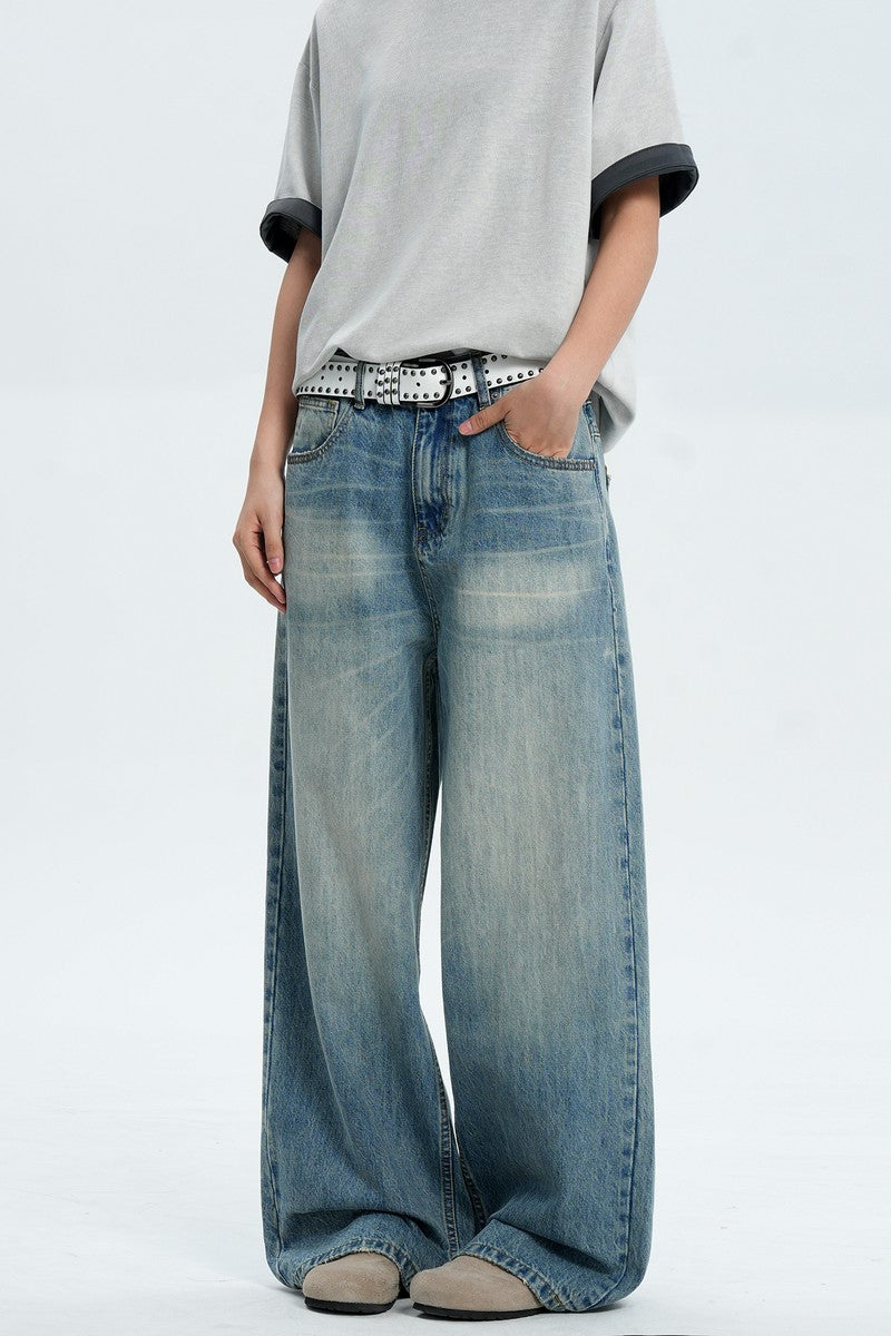 Straight Leg Blue Jeans — Trenqor Basics — view 2