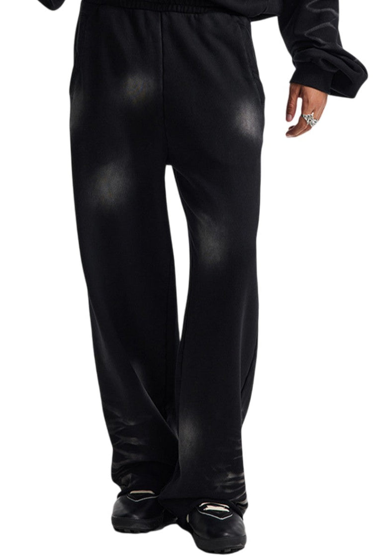Fade Spray Monkey Wash Sweatpants — Trenqor Basics — view 3