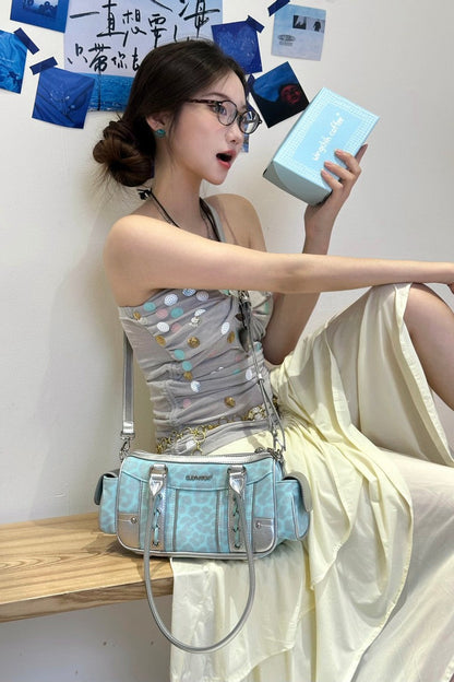 Y2K Leopard Bowling Bag