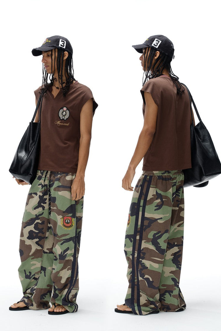 Frayed Embroidered Sleeveless Tee — Blind/No Plan — view 2