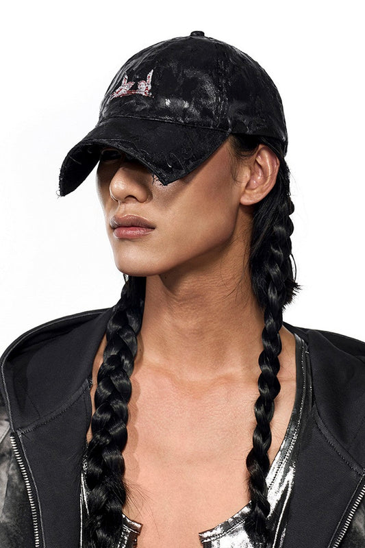 Waxed Graphic Baseball Cap