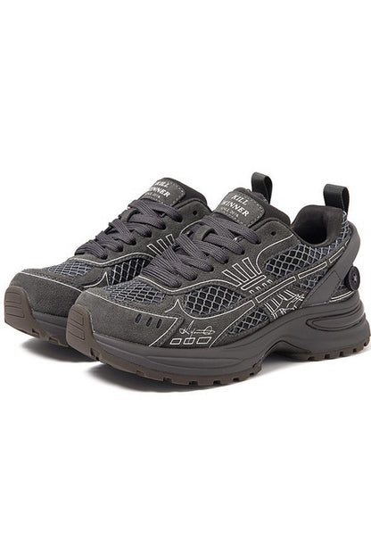 Gray Chunky Running Sneakers