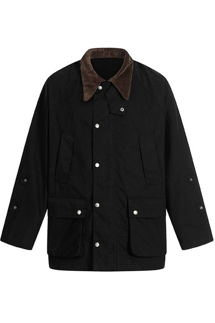 Corduroy Collar Casual Jacket — Trenqor Basics — view 5