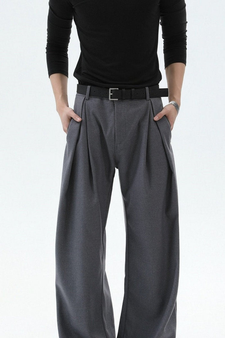 Old Money Pleated Wool Trousers — Turntide — view 3