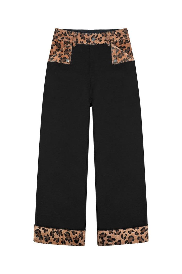 Animal Patchwork Wide Leg Pants — Antidote — view 7