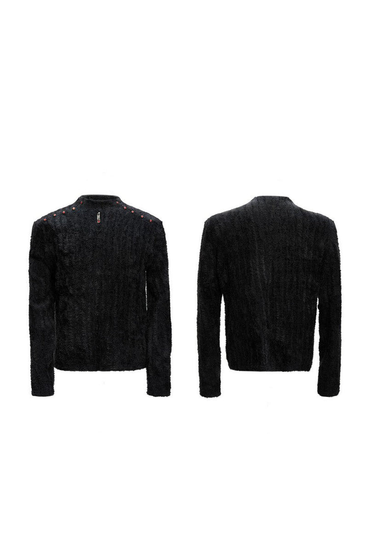 Embellished Padded Shoulder Long Sleeve