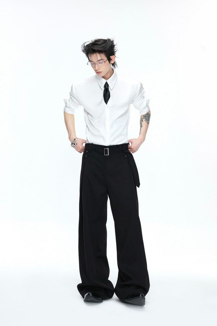 Satin Draped Shirt — Argue Culture — view 5
