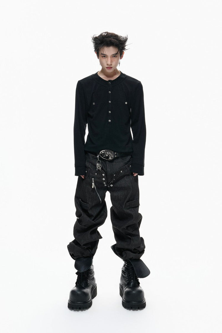 Layered Button Long Sleeve — Argue Culture — view 2